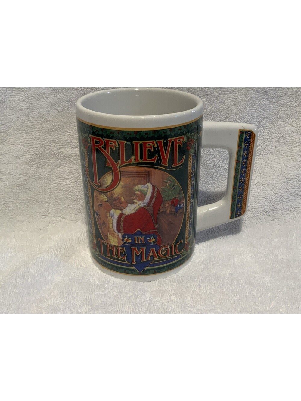 Detailed ‘Believe in the Magic’ Old World Large Christmas 16oz. Mug